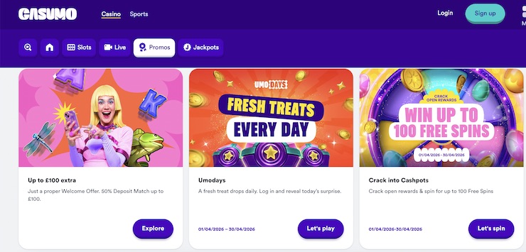 Casumo gives UK players more ways to win than most non GamStop casinos.