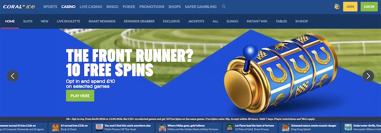 Coral Casino has one of the best game libraries among casinos not on GamStop in the UK.